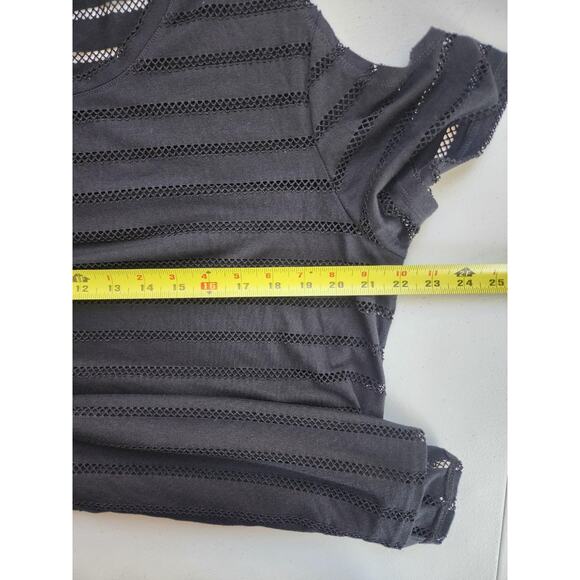 Calvin Klein Swimwear Dress Womens L XL Black Mesh Stripe Sheer Beach Cover Up - Picture 8 of 15